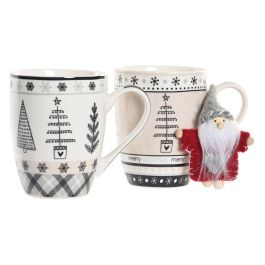 Mug Navidad Moderna DKD Home Decor Blanco Negro 8 x 10 x 12 cm Set de 2 (2 Unidades) Mug Navidad Moderna DKD Home Decor Blanco Negro 8 x 10 x 12 cm Set de 2 (2 Unidades)