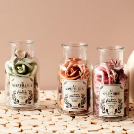 Home Deco Factory Frasco Popurrí Perfumado Colección Natural de Vidrio y Cristal para Ambiente