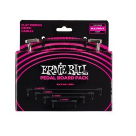 Cable Eb Patch Flat Ribbon Pedalera Negro - Multipack