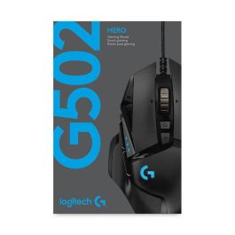 Logitech Ratón Gaming G502 Hero con Sensor HERO 25K hasta 25600 DPI Negro