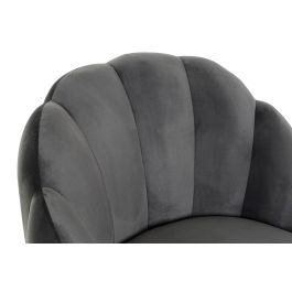 DKD Home Decor Butaca Moderno Gris Oscuro 80 x 85 x 86 cm