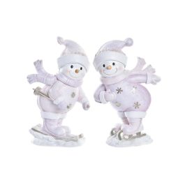 Figura Navidad Fantasia DKD Home Decor Rosa Blanco 13.5 x 24.5 x 15 cm (2 Unidades) Precio: 23.59000028. SKU: B176LRQ6YM