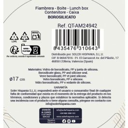 Inde Fiambrera Hermética Redonda 900 cc Ø17x7 cm Ambare (6 Unidades)