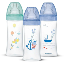 Dodie Biberón Sensation+ Anticólicos 330ml +6 Meses, Tetina Plana Flujo 3, Pack 3 Unidades, Azul/Verde Aire Precio: 35.78999952. SKU: S7171385
