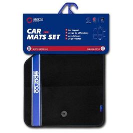 Sparco Alfombra Strada 2012 B Azul Cs 6 03763BBS Moqueta en negro Diseño deportivo Fácil limpieza