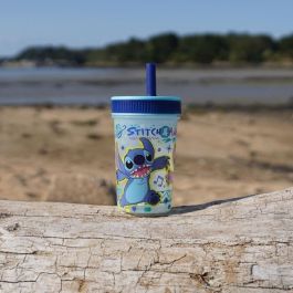 Thermobaby AAAPI35716 Vaso con Pajita Lilo & Stitch 420 ml Antigoteo Sin BPA