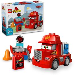 LEGO 10417 Duplo Disney Pixar Cars Mack El Transportista y Rayo McQueen Set de Construcción Parada en Boxes Juguete +2 años