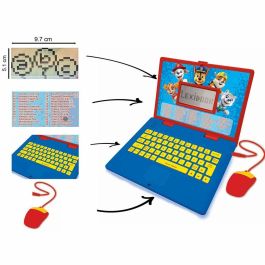Lexibook Computadora Educativa Infantil Pat Patrouille Bilingüe FR/EN: Idiomas, Matemáticas, Lógica y Música - 124 Actividades