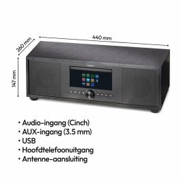 MEDION MED4061275196573 Sistema Todo en Uno Radio Internet DAB/FM CD Sonido 2.1 80W RMS