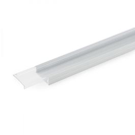 Perfíl Aluminio para Tira LED Doble - Difusor Transparente x 2M