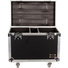 ALGAMLIGHT Flight-Case MW19X15ZX para 2 Cabezas Móviles, Madera/Espuma, Ruedas, Cierres Mariposa, 16 kg