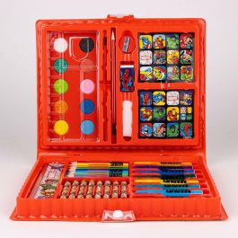 Cerdá Set Completo de Papelería para Colorear Marvel en Caja, Ideal para Niños de 2 a 8 años, Diseño Temático Rojo 45x26.7x3 cm