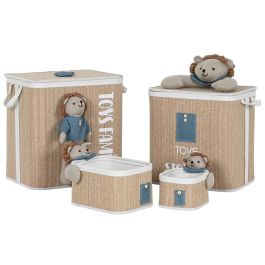 Cesta Ropa Baby DKD Home Decor Natural Verde 44 x 45 x 44 cm Set de 4 Precio: 113.50000013. SKU: B1B5FDNDYZ