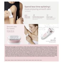 Braun BRA7500435225151 Depiladora Eléctrica Silk-épil 7 SE 7-000 Inalámbrica 2 Velocidades 40 min Autonomía Blanco/Rosa