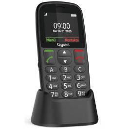 Gigaset GL395 Teléfono Móvil para Personas Mayores Dual SIM con Botones Grandes, Resistente IP44, Linterna, Negro