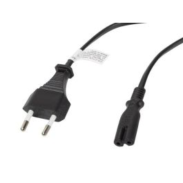 Lanberg Cable de Alimentación C7 CEE 7/16 3 Metros Negro para Cargadores Radios Electrodomésticos