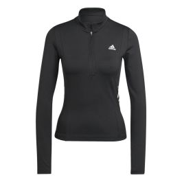 Camiseta de Manga Larga Mujer Adidas Hyperglam 1/4-Zip Negro