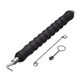 Nature Alambre Retorcido Automático Mango de Goma Acero Galvanizado H30 cm L16 cm x Ø1 mm