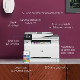 HP M283fdw Color LaserJet Pro MFP Impresora Multifunción Láser Wi-Fi Fax Dúplex A4 22ppm 600x600dpi Pantalla Táctil 2.7"