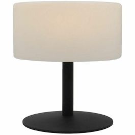 Lumisky LUM3666162004866 Lámpara de Mesa Inalámbrica ATLAS Rock 20 cm, Base de Acero Gris, LED Blanco Cálido y Blanco