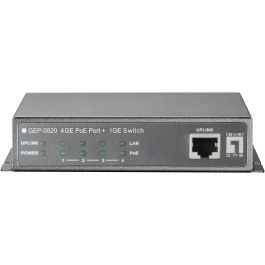 Level One GEP-0520 Switch Gigabit Ethernet 5 Puertos (4x PoE+) 61.6W