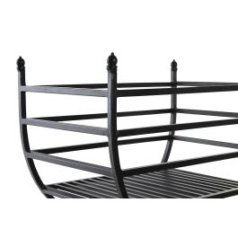 DKD Home Decor Leñera Loft de Acero Negro para Leña de Chimenea y Hogar – 30x48x57 cm (Largo x Ancho x Alto)