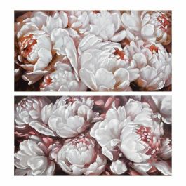 Cuadro Romantico DKD Home Decor Blanco Rosa 3 x 60 x 120 cm (2 Unidades)