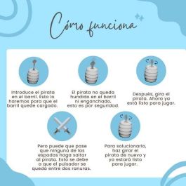Falomir Juego Pincha el Pirata hasta que Salte - Juego de Mesa Infantil para 2 Jugadores | +3 Años