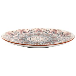 Home Deco Factory Plato Llano Mandala Naranja Colección Mirage Diámetro 26 cm