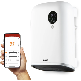 Domo Calefactor de Baño DO7357F - 2000W, Wifi, Mando a Distancia, Función Eco, Pantalla LED, Montaje Pared/Pie, Blanco Precio: 86.49999963. SKU: B1ADYDBFRK