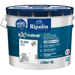 Pintura monocapa para paredes y techos blanco mate 10L Ripolin