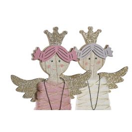 Decoracion Navidad Fantasia DKD Home Decor Blanco Rosa 4.5 x 26.5 x 13 cm (6 Unidades) Decoracion Navidad Fantasia DKD Home Decor Blanco Rosa 4.5 x 26.5 x 13 cm (6 Unidades)