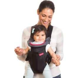 Infantino INF0773554002041 Mochila Porta Bebé Ergonómica Swift Negro/Azul para Bebés 0-24 meses