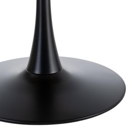 Mesa Comedor Negro Piedra Sinterizada 100 X 100 X 75 cm