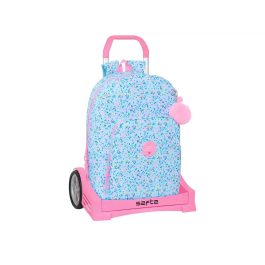 Mochila Escolar con Ruedas Vicky Martín Berrocal Paraíso Azul Rosa 30 x 46 x 14 cm Precio: 35.50000003. SKU: B19AJ7GYH3