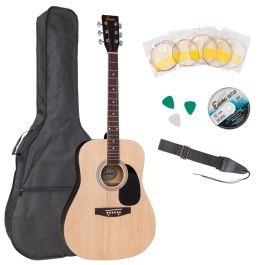 ENCORE Guitarra Acústica Outfit Natural - Incluye Funda, Correa, Púas, Afinador, DVD y Cuerdas de Repuesto Precio: 125.49999968. SKU: B128CCJZZ4