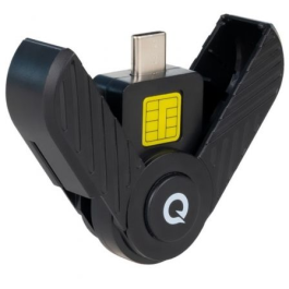TooQ TQR-3011B Lector de DNI y Tarjetas Inteligentes USB-C, Plug & Play, Compatible con DNI 4.0, Negro