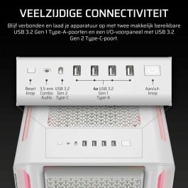 Corsair iCUE 5000T LX RGB Caja Semitorre ATX Gaming Cristal Templado Blanco con 3 Ventiladores RGB Preinstalados
