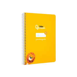 Liderpapel Cuaderno Espiral A5 Tapa Dura 80 Hojas 90gr Cuadro Pautado 4mm Color Amarillo