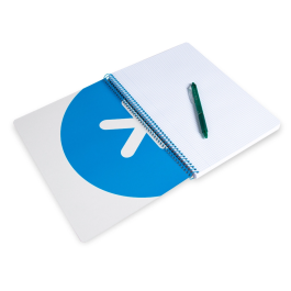 Antartik Cuaderno espiral A4 tapa dura 80 hojas 90gr cuadro 4mm con margen color rojo