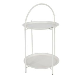 Basics Mesa Auxiliar Metal Blanco 40 x 66 cm 2 Alturas con Asa Precio: 26.1239. SKU: B1FG4EV4SD