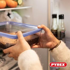 Pyrex 3426470296250 Juego de 3 Recipientes con Tapa de Vidrio Rectangular 1,5 L