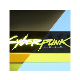 Wondee Lámpara Cyberpunk Gaming con Logo de Cyberpunk 2077 para PS, Xbox o PC, Luz Decorativa de 5W con Efecto Neón