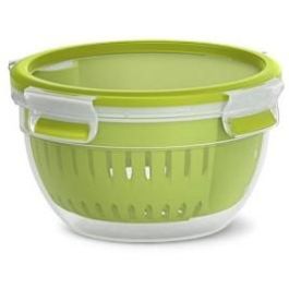 Emsa N10722 Clip & Go Fruit Bowl Fiambrera con Colador 1.1 L - Hermético para Fruta