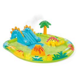 Basics Piscina Inflable Infantil Centro de Juego Dino con Tobogán, Palmera Rociadora y Dinosaurio, Redonda, Multicolor, 191 x 152 x 58 cm Precio: 46.49999992. SKU: S2416450