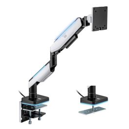 Ewent Soporte Mesa EW1509 Vesa Hasta 49 Pulgadas, RGB, Ajuste Ergonómico, 20 kg, 75x75/100x100 mm, Negro Mate y Gris Claro Precio: 102.50000024. SKU: B1K8RCB4KW