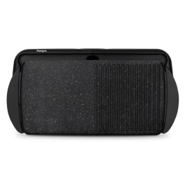 Weasy WEA3760124954777 Plancha Eléctrica 2000W - Placa de Efecto de Piedra 52x27cm - Temperatura Ajustable - Revestimiento Antiadherente - Tanque Removible