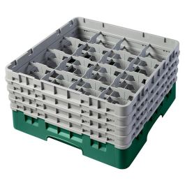 CAMBRO - 16S800-119 - Cesta de lavado 16 comp. 4 alturas - 10,9 cm Ø máx. - alt. máx. 21,7 cm - 50 x 50 x 26,7 cm - Verde sherwood Precio: 89.49999982. SKU: B1GJEJNWEW