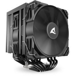 Sharkoon A60 Refrigerador de CPU Doble Torre con 2 Ventiladores PWM 120mm, 6 Heatpipes de Cobre, TDP 260W y Soporte Universal Negro