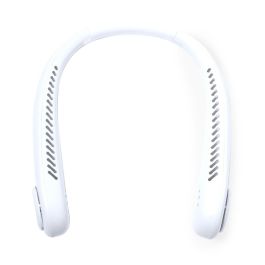 Basics Ventilador de cuello recargable USB, 3 velocidades, portátil, blanco